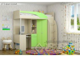 Детская кровать Беби Дуб белфорт/зеленый